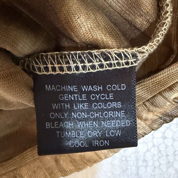 INC Small flapper ruffle shift A line dress Gold/Bronze Sleeveless Racerback - Picture 5 of 11